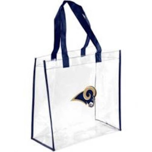 NEW FOCO Los Angeles Rams Clear Reusable Tote Bag Stadium Approved - Picture 1 of 1